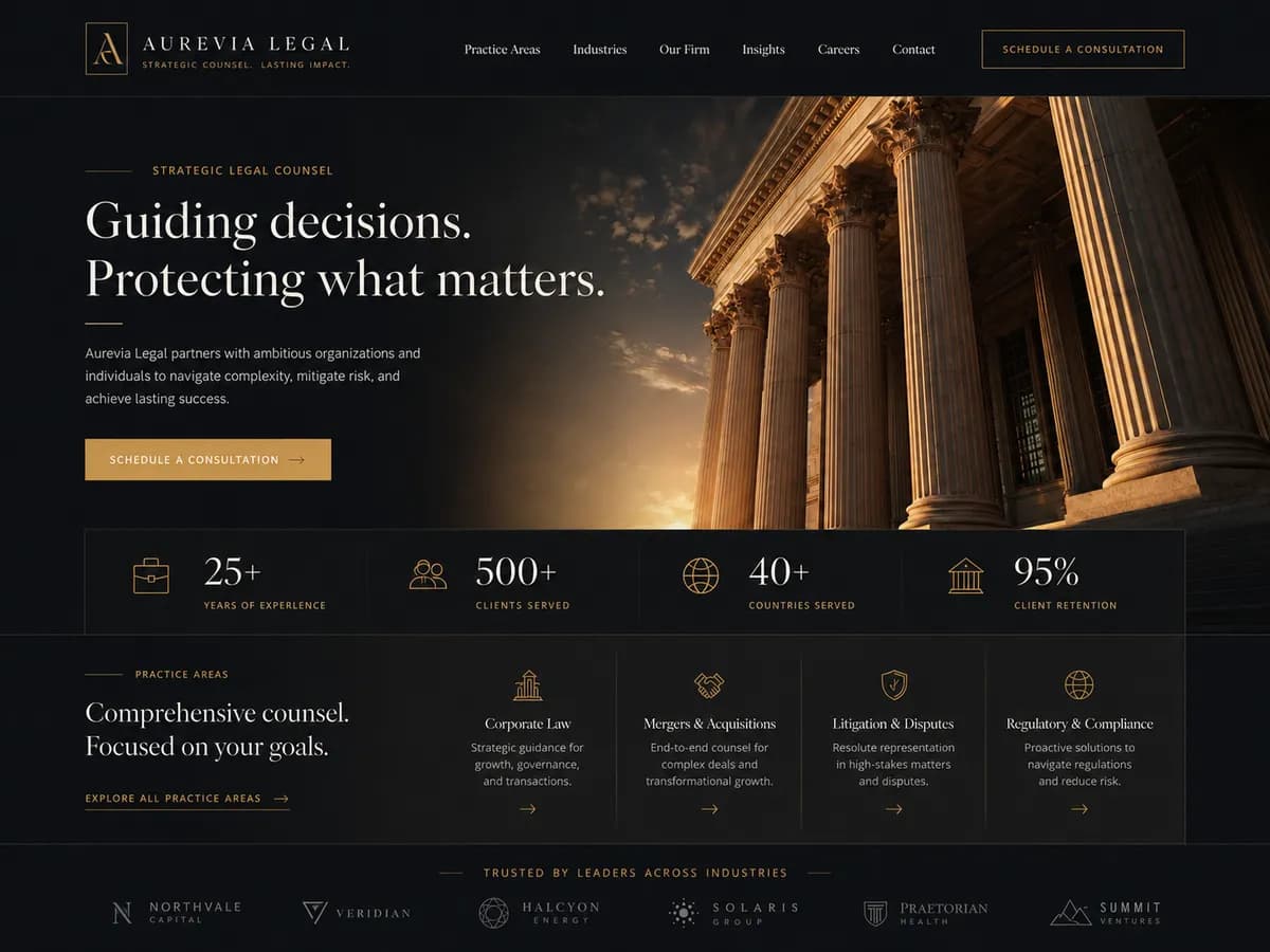 Example: Aurevia – Law Firm
